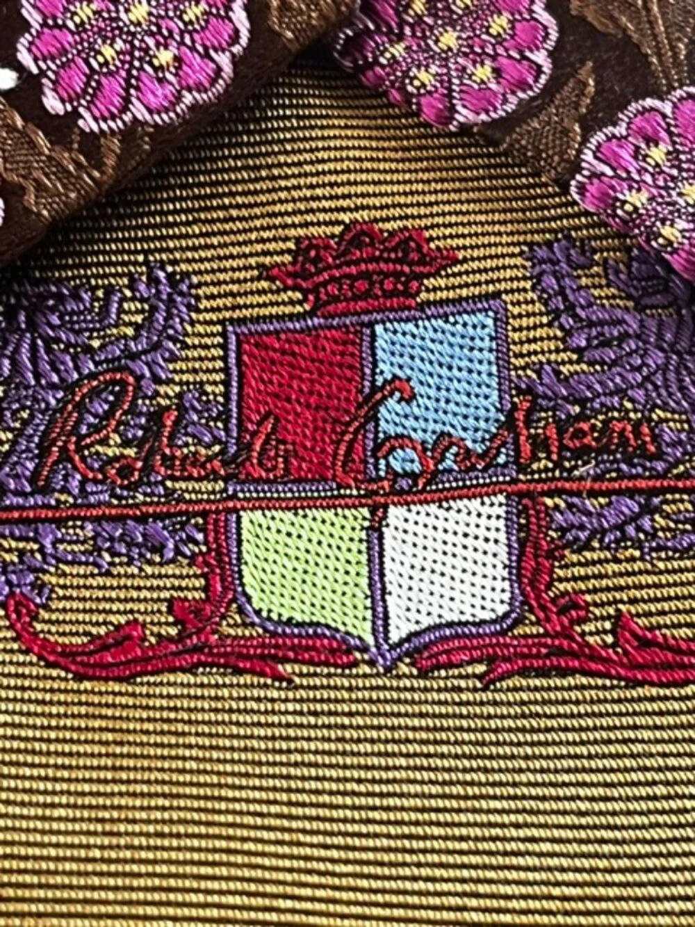 Robert Graham Silk Tie Brown Pink Floral Luxury Hand Sewn Knowledge Wisdom Truth